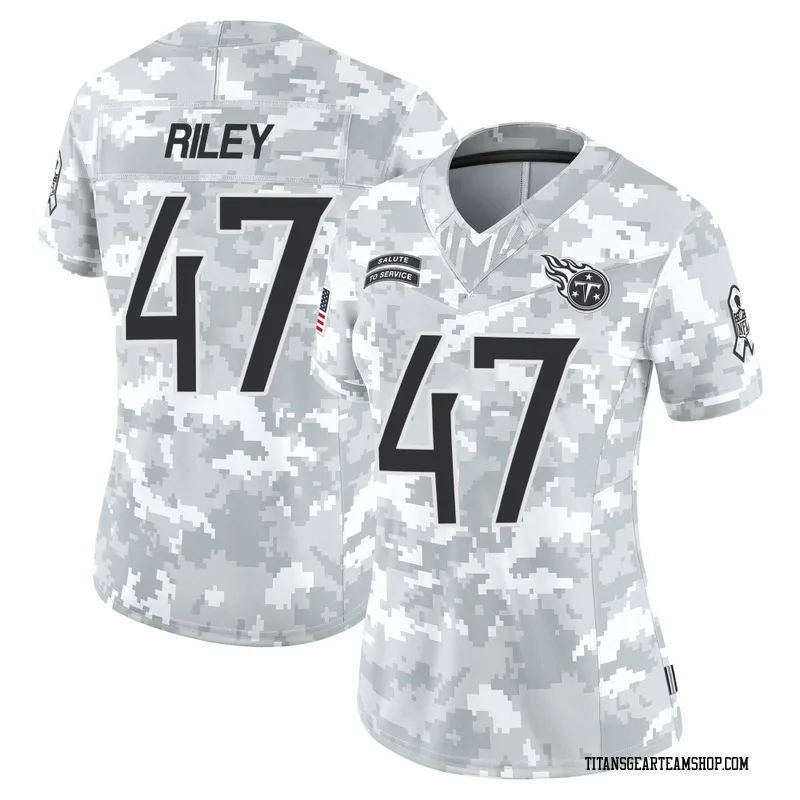 Women's Cam Riley Tennessee Titans Nike Limited 2024 Salute to Service Jersey - Arctic Camo