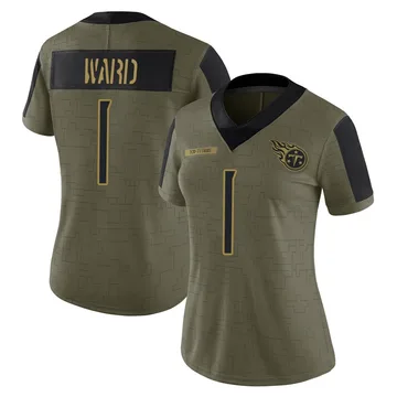 Women's Cam Ward Tennessee Titans Nike Limited 2021 Salute To Service Jersey - Olive
