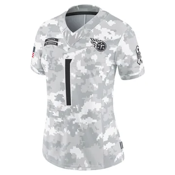 Women's Cam Ward Tennessee Titans Nike Limited 2024 Salute to Service Jersey - Arctic Camo
