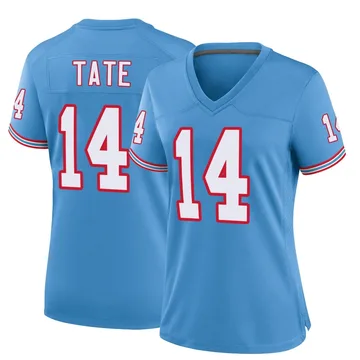 Women's Carnell Tate Tennessee Titans Nike Game Oilers Throwback Alternate Jersey - Light Blue
