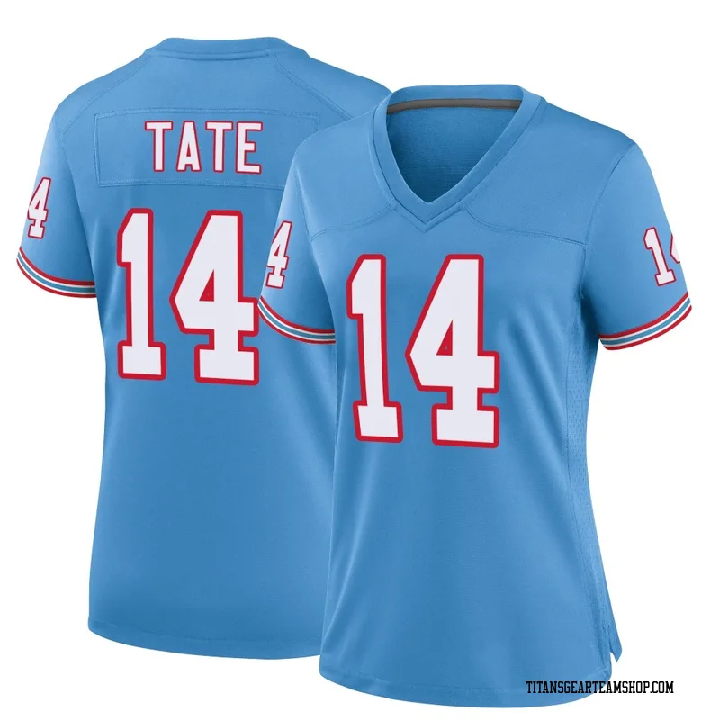 Women's Carnell Tate Tennessee Titans Nike Game Oilers Throwback Alternate Jersey - Light Blue