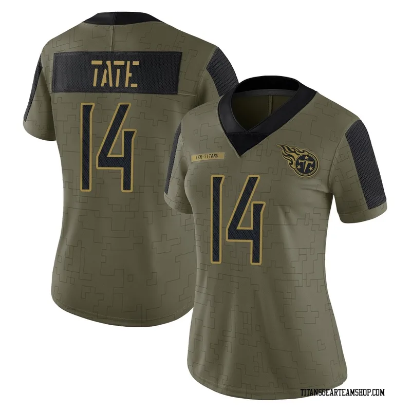 Women's Carnell Tate Tennessee Titans Nike Limited 2021 Salute To Service Jersey - Olive