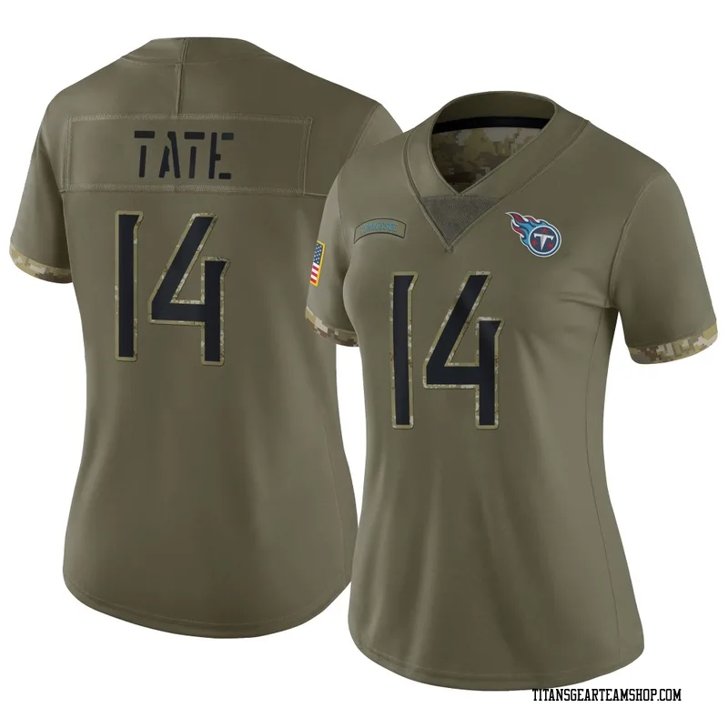 Women's Carnell Tate Tennessee Titans Nike Limited 2022 Salute To Service Jersey - Olive