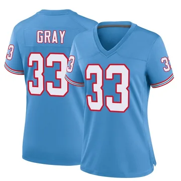 Women's Cedric Gray Tennessee Titans Nike Game Oilers Throwback Alternate Jersey - Light Blue