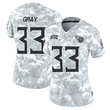 Women's Cedric Gray Tennessee Titans Nike Limited 2024 Salute to Service Jersey - Arctic Camo