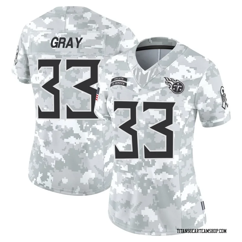 Women's Cedric Gray Tennessee Titans Nike Limited 2024 Salute to Service Jersey - Arctic Camo