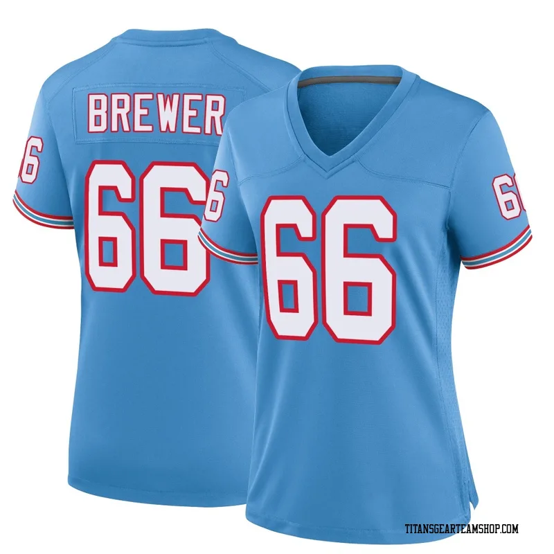 Women's Chandler Brewer Tennessee Titans Nike Game Oilers Throwback Alternate Jersey - Light Blue