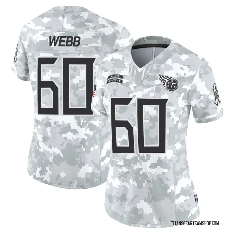 Women's Clay Webb Tennessee Titans Nike Limited 2024 Salute to Service Jersey - Arctic Camo