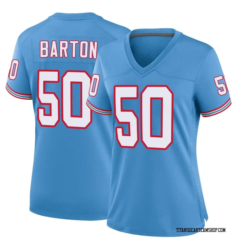 Women's Cody Barton Tennessee Titans Nike Game Oilers Throwback Alternate Jersey - Light Blue