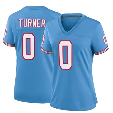Women's Cole Turner Tennessee Titans Nike Game Oilers Throwback Alternate Jersey - Light Blue
