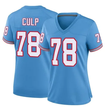 Women's Curley Culp Tennessee Titans Nike Game Oilers Throwback Alternate Jersey - Light Blue