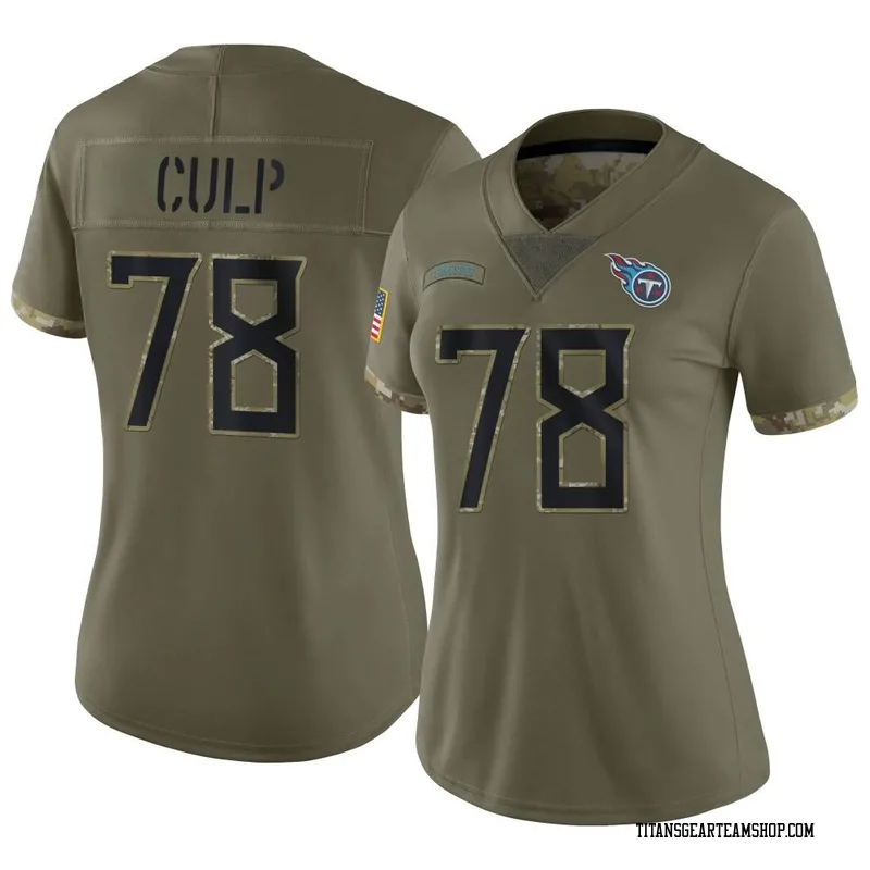 Women's Curley Culp Tennessee Titans Nike Limited 2022 Salute To Service Jersey - Olive
