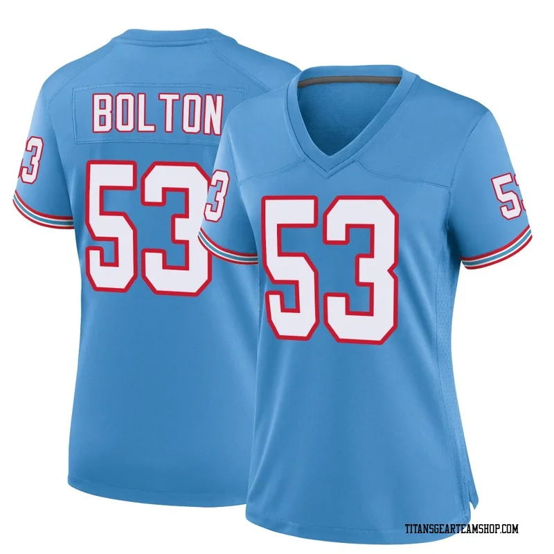Women's Curtis Bolton III Tennessee Titans Nike Game Oilers Throwback Alternate Jersey - Light Blue