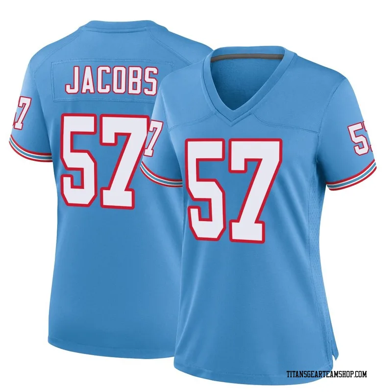 Women's Curtis Jacobs Tennessee Titans Nike Game Oilers Throwback Alternate Jersey - Light Blue