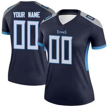 Women's Custom Tennessee Titans Nike Legend Custom Jersey - Navy