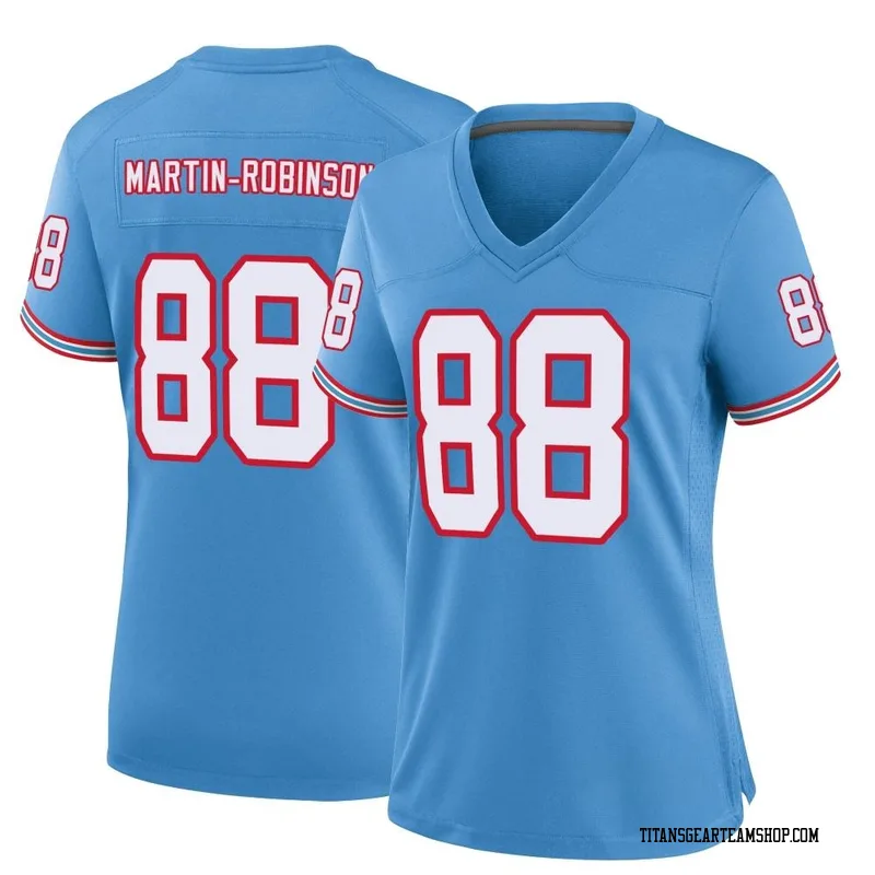 Women's David Martin-Robinson Tennessee Titans Nike Game Oilers Throwback Alternate Jersey - Light Blue