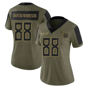 Women's David Martin-Robinson Tennessee Titans Nike Limited 2021 Salute To Service Jersey - Olive