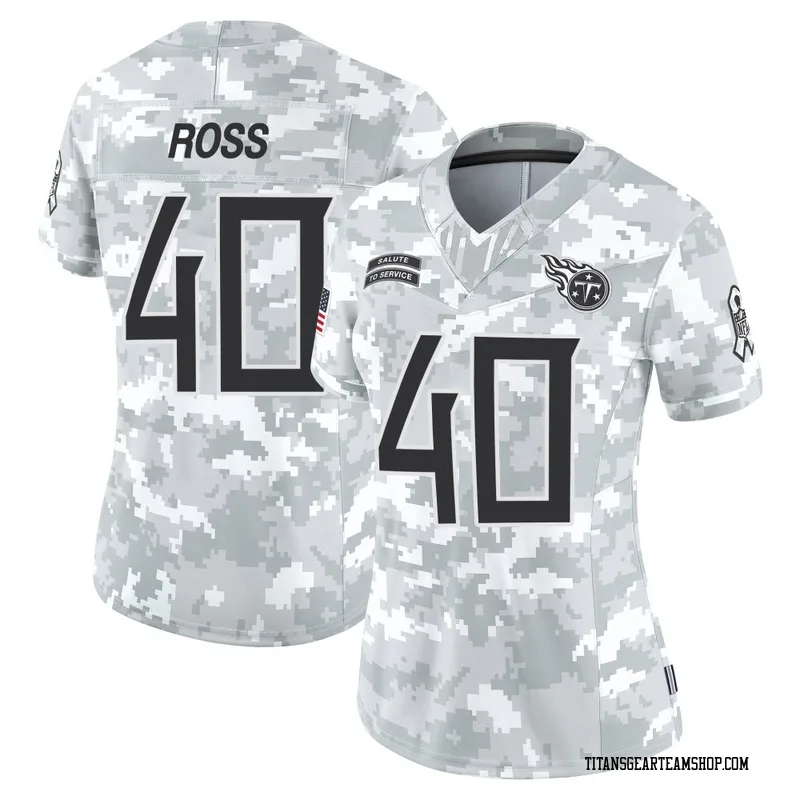 Women's Davion Ross Tennessee Titans Nike Limited 2024 Salute to Service Jersey - Arctic Camo