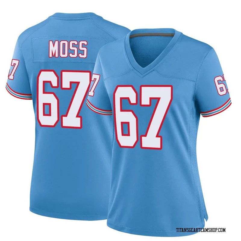 Women's Drew Moss Tennessee Titans Nike Game Oilers Throwback Alternate Jersey - Light Blue
