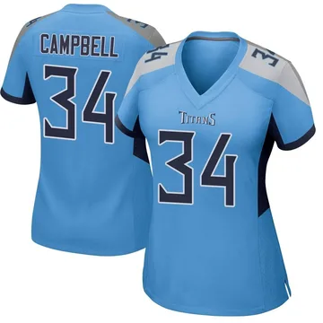Women's Earl Campbell Tennessee Titans Nike Game Jersey - Light Blue