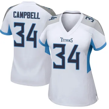 Women's Earl Campbell Tennessee Titans Nike Game Jersey - White