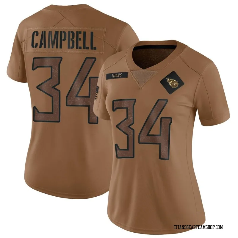 Women's Earl Campbell Tennessee Titans Nike Limited 2023 Salute To Service Jersey - Brown