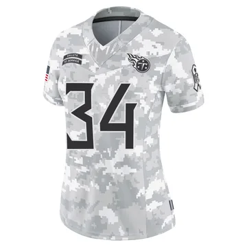 Women's Earl Campbell Tennessee Titans Nike Limited 2024 Salute to Service Jersey - Arctic Camo