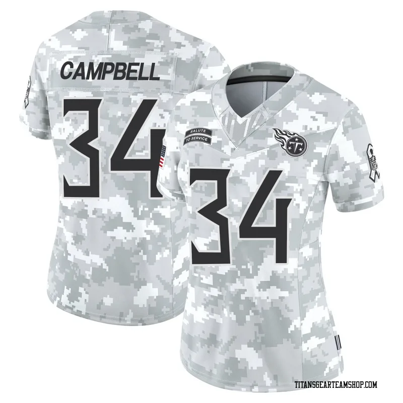 Women's Earl Campbell Tennessee Titans Nike Limited 2024 Salute to Service Jersey - Arctic Camo