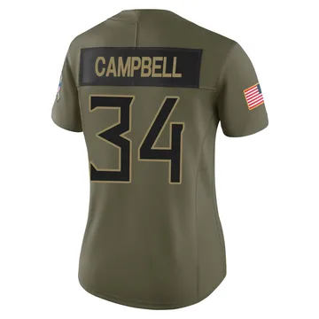 Women's Earl Campbell Tennessee Titans Nike Limited 2025 Salute to Service Jersey - Olive
