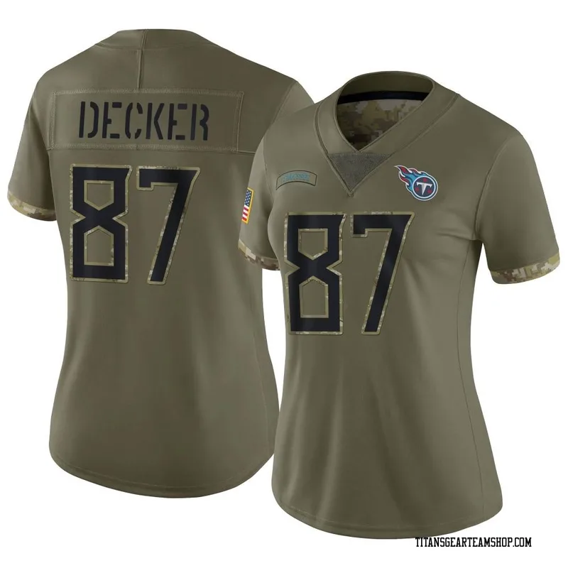 Women's Eric Decker Tennessee Titans Nike Limited 2022 Salute To Service Jersey - Olive