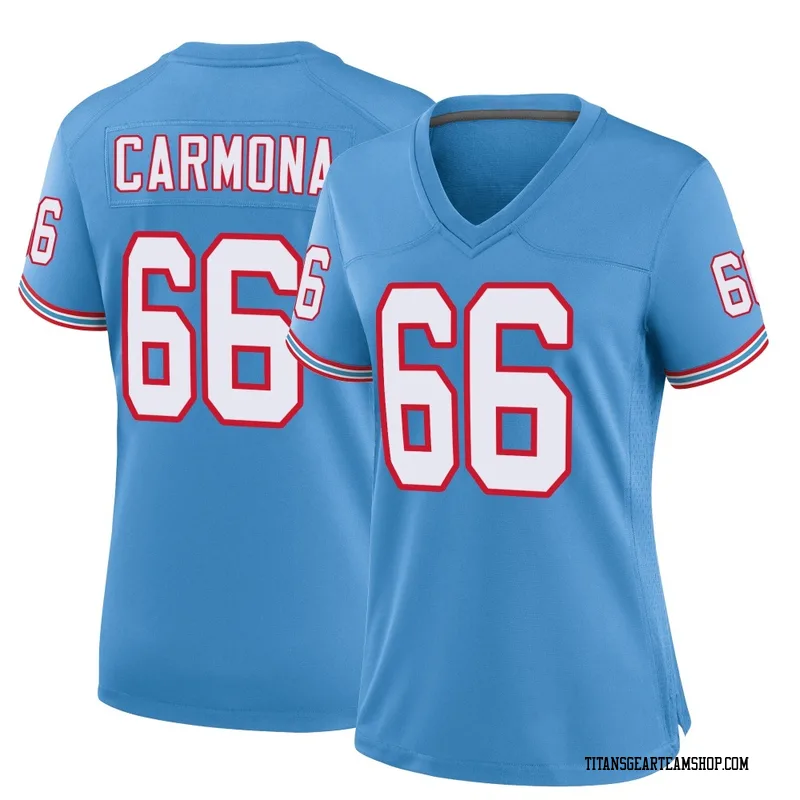 Women's Fernando Carmona Tennessee Titans Nike Game Oilers Throwback Alternate Jersey - Light Blue
