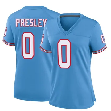 Women's Hal Presley Tennessee Titans Nike Game Oilers Throwback Alternate Jersey - Light Blue