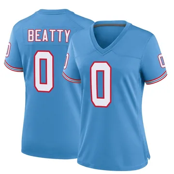 Women's Hank Beatty Tennessee Titans Nike Game Oilers Throwback Alternate Jersey - Light Blue