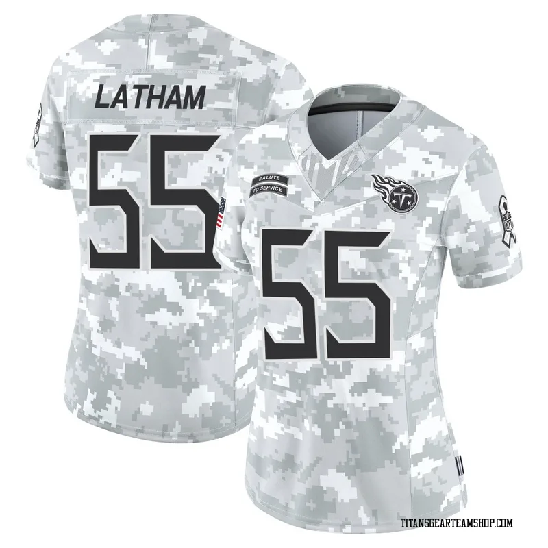 Women's JC Latham Tennessee Titans Nike Limited 2024 Salute to Service Jersey - Arctic Camo