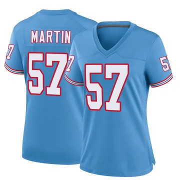 Women's Jacob Martin Tennessee Titans Nike Game Oilers Throwback Alternate Jersey - Light Blue