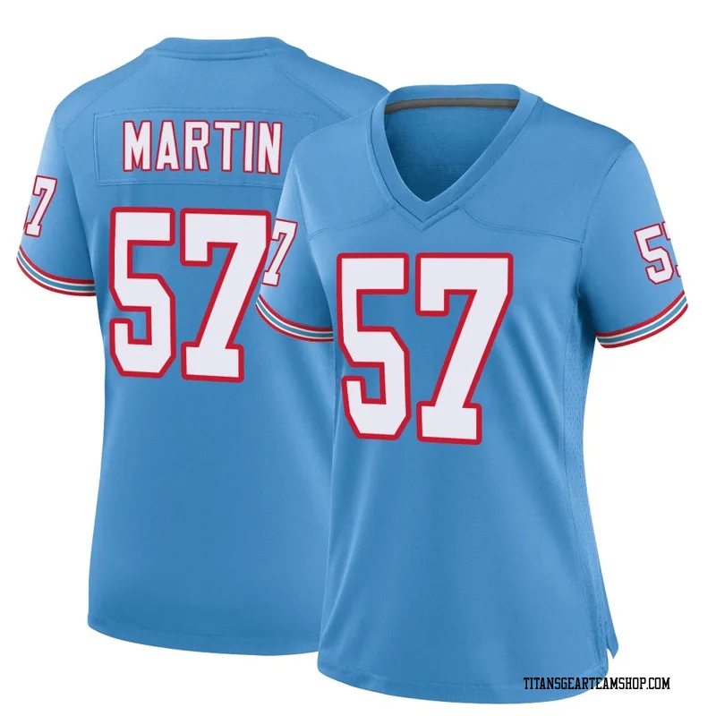 Women's Jacob Martin Tennessee Titans Nike Game Oilers Throwback Alternate Jersey - Light Blue