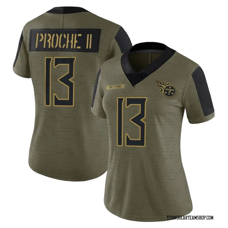 Women's James Proche II Tennessee Titans Nike Limited 2021 Salute To Service Jersey - Olive