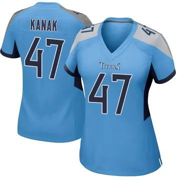 Women's Jaren Kanak Tennessee Titans Nike Game Jersey - Light Blue