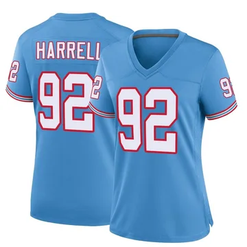 Women's Jaylen Harrell Tennessee Titans Nike Game Oilers Throwback Alternate Jersey - Light Blue