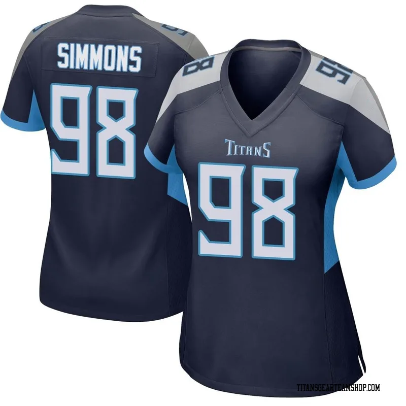Women's Jeffery Simmons Tennessee Titans Nike Game Jersey - Navy