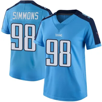 Women's Jeffery Simmons Tennessee Titans Nike Limited Color Rush Jersey - Light Blue