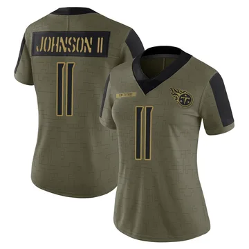 Women's Jermaine Johnson II Tennessee Titans Nike Limited 2021 Salute To Service Jersey - Olive
