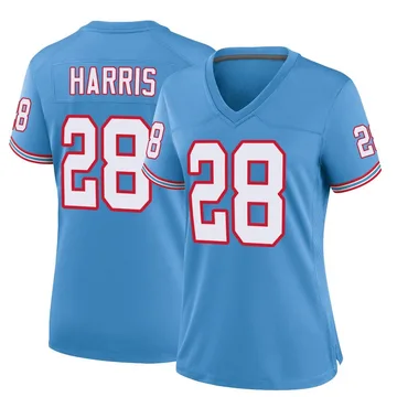 Women's Jermari Harris Tennessee Titans Nike Game Oilers Throwback Alternate Jersey - Light Blue