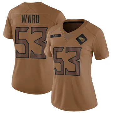 Women's Jihad Ward Tennessee Titans Nike Limited 2023 Salute To Service Jersey - Brown