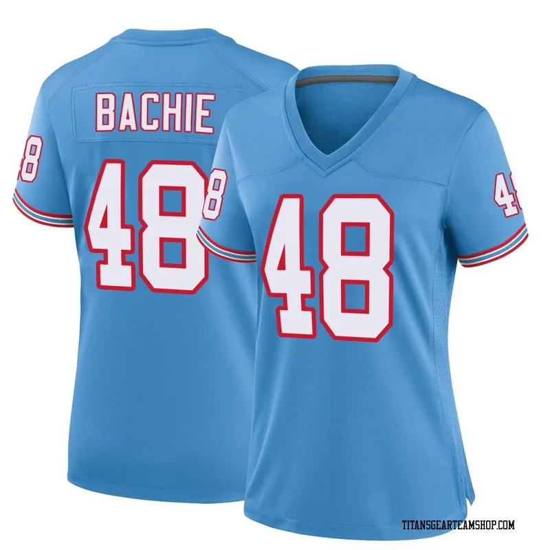 Women's Joe Bachie Tennessee Titans Nike Game Oilers Throwback Alternate Jersey - Light Blue