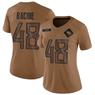 Women's Joe Bachie Tennessee Titans Nike Limited 2023 Salute To Service Jersey - Brown
