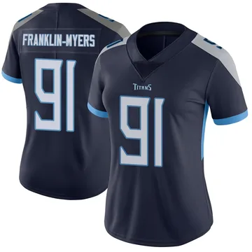 Women's John Franklin-Myers Tennessee Titans Nike Limited Vapor Untouchable Jersey - Navy