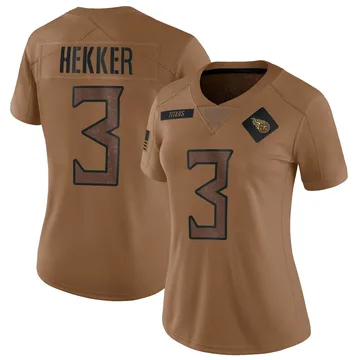Women's Johnny Hekker Tennessee Titans Nike Limited 2023 Salute To Service Jersey - Brown