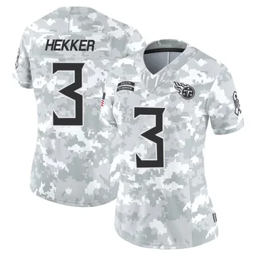 Women's Johnny Hekker Tennessee Titans Nike Limited 2024 Salute to Service Jersey - Arctic Camo