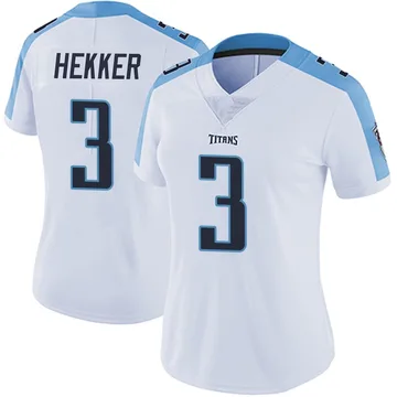 Women's Johnny Hekker Tennessee Titans Nike Limited Vapor Untouchable Jersey - White